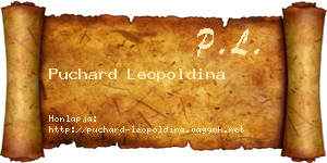 Puchard Leopoldina névjegykártya